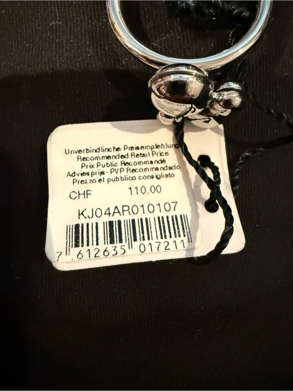 Calvin Klein NWT Fidget Spinner Silver Bubble Ring